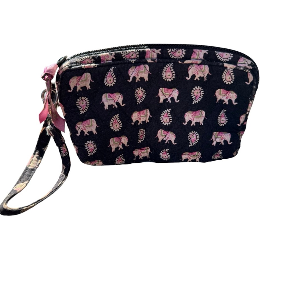 Vera Bradley Pink Elephant Wristlet Retired Pattern